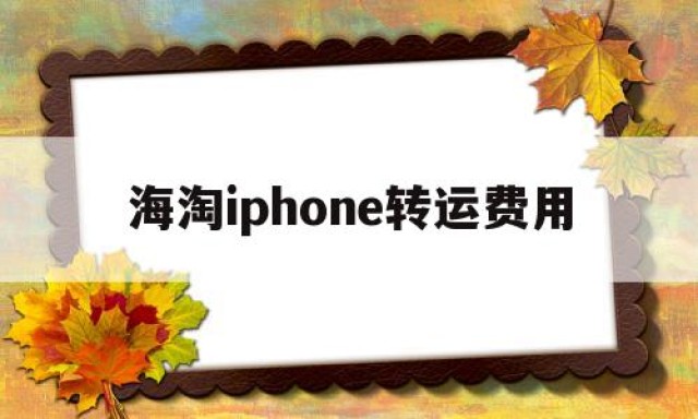 关于海淘iphone转运费用的信息