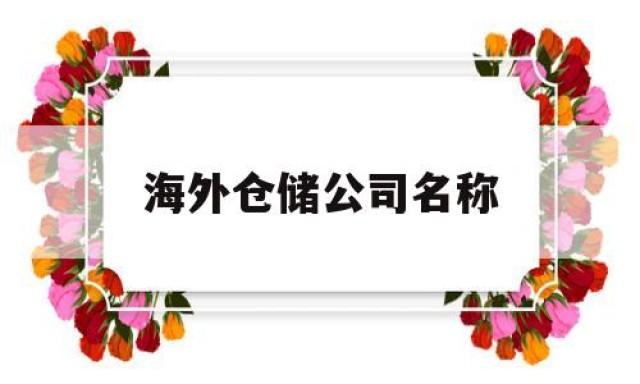 海外仓储公司名称